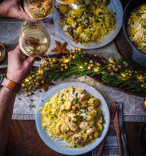 Cider chicken casserole