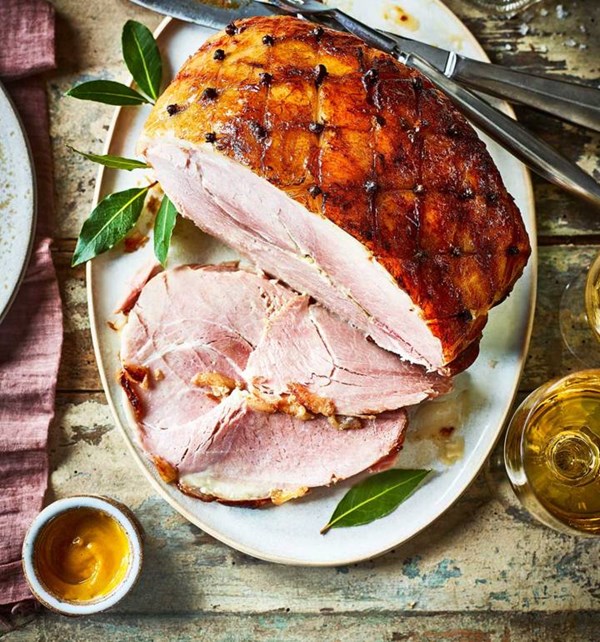 Cider, clove and honey-glazed ham