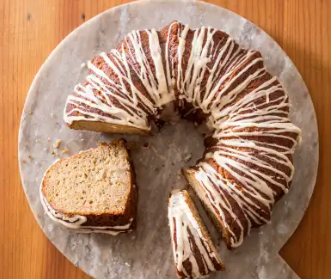 Cider-glazed apple bundt cake