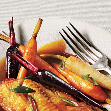 Cider-glazed carrots