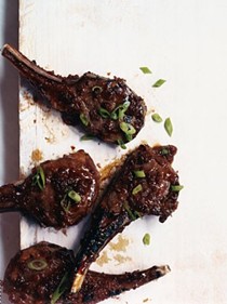 Cider-glazed lamb chops
