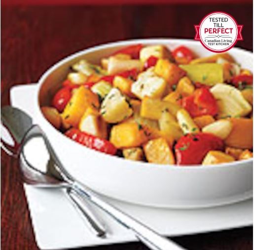 Cider-glazed roasted vegetables