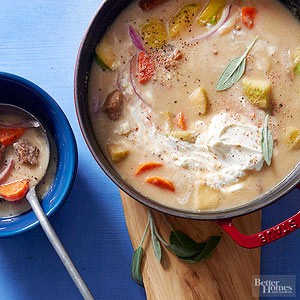 Cider pork and apple stew
