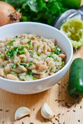 Cilantro and lime refried beans