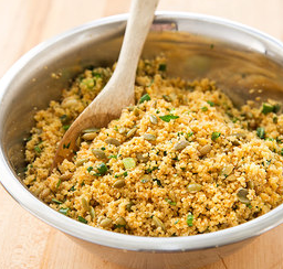 Cilantro and pepita couscous salad