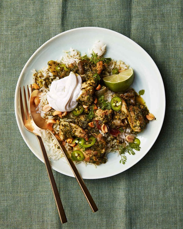 Cilantro-chutney chicken