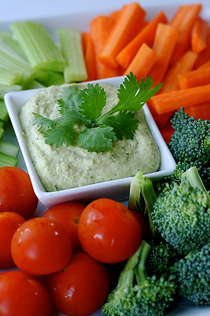 Cilantro jalapeno hummus