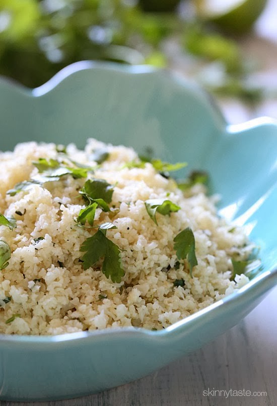 Cilantro lime cauliflower "rice"