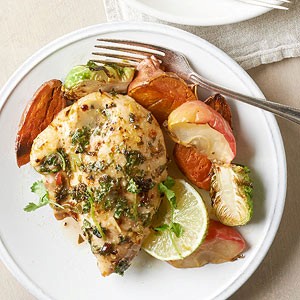 Cilantro-lime chicken and sweet potatoes