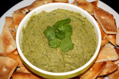 Cilantro lime hummus