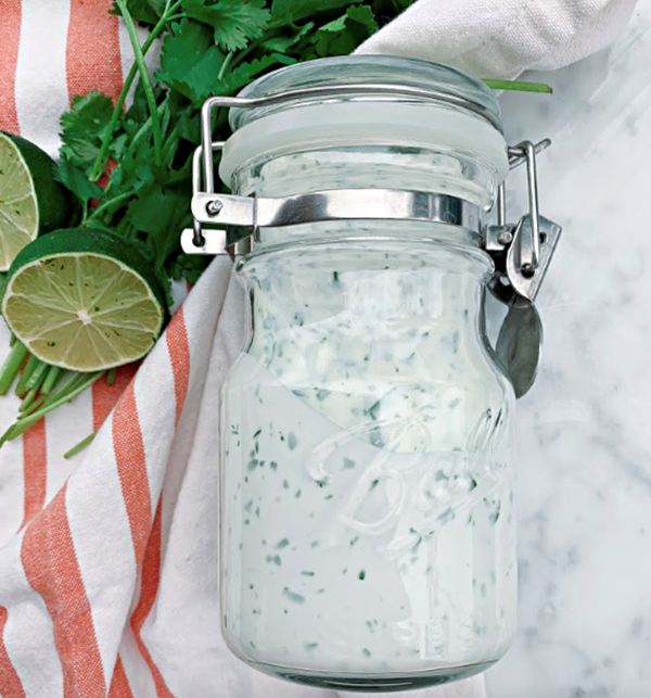 Cilantro lime yogurt sauce