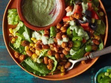 Cilantro ranch bean salad [cilantro ranch dressing]
