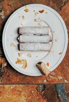 Cinnamon and citrus almond pastry cigars