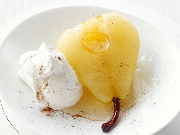Cinnamon-anise poached pears