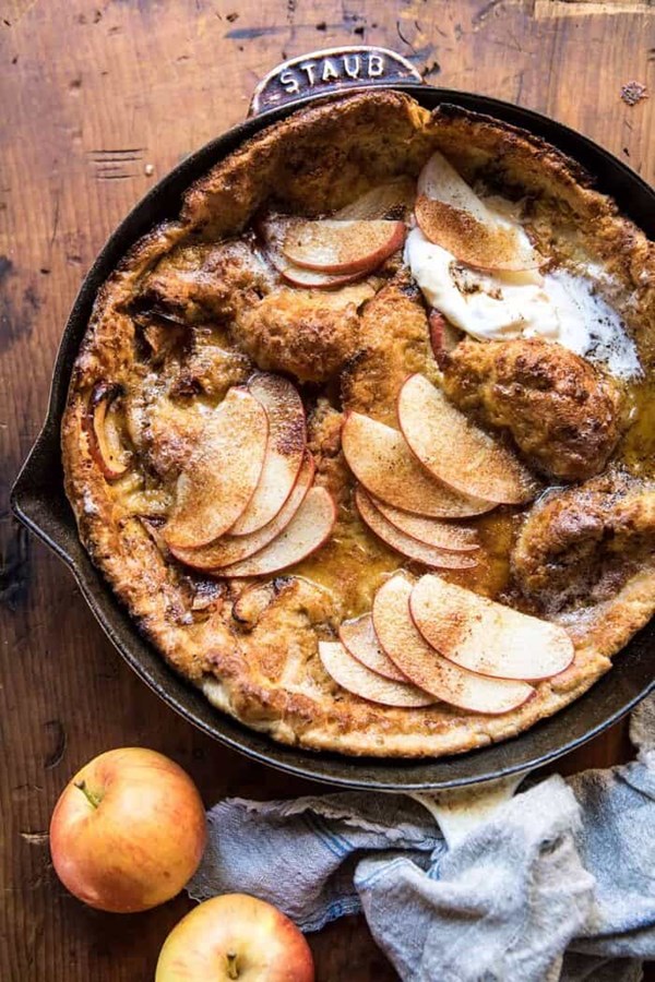 Cinnamon apple puffed pancake