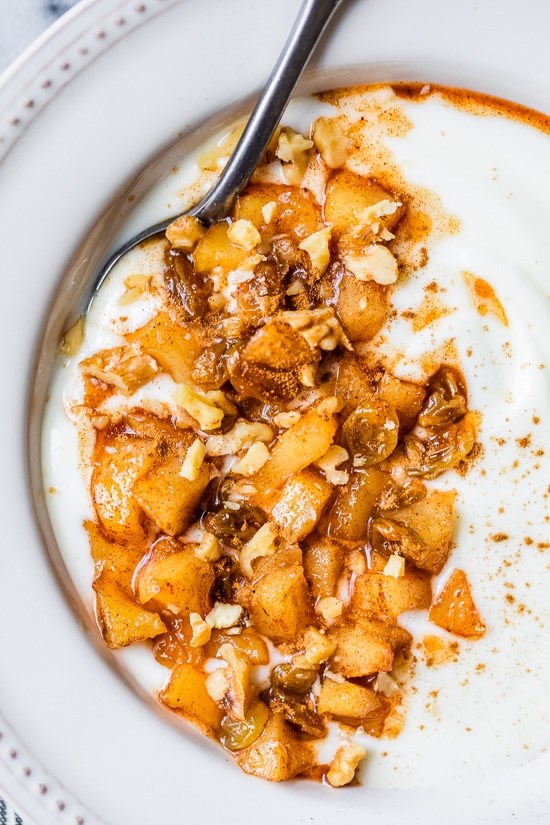 Cinnamon apple yogurt bowls
