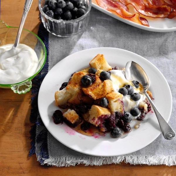 Cinnamon blueberry French toast