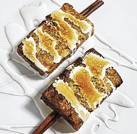 Cinnamon brioche "French toast" skewers