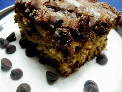 Cinnamon chocolate chip sour cream cake