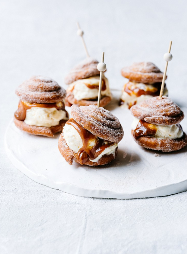 Cinnamon churros ice cream sandwiches