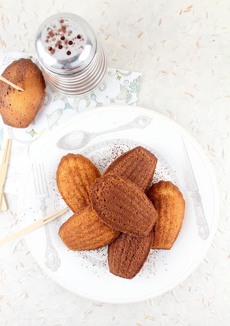 Cinnamon cocoa madeleines