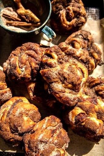 Cinnamon crunch apple butter soft pretzel knots