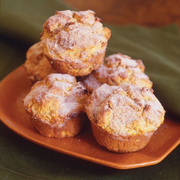 Cinnamon-crunch sweet potato muffins