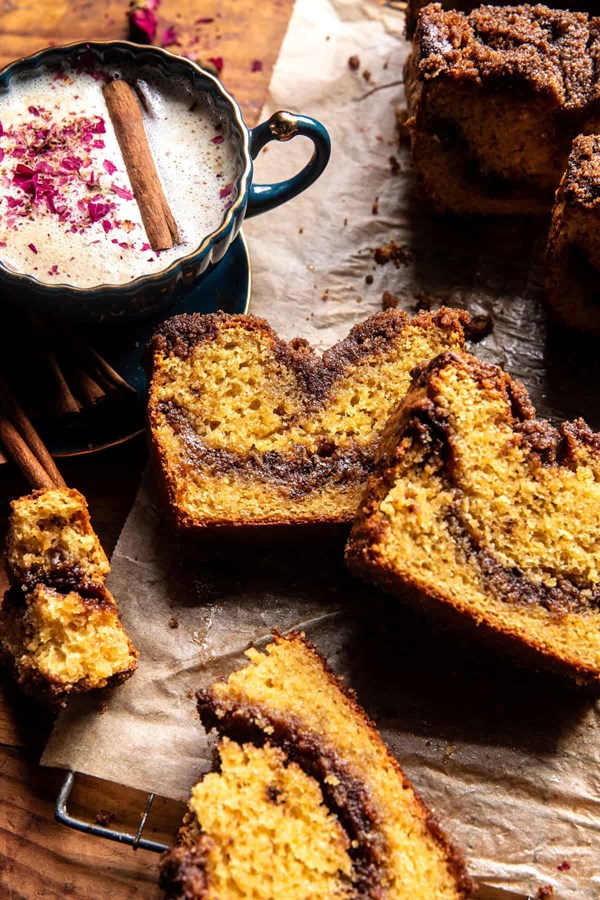 Cinnamon crunch swirled coffee cake