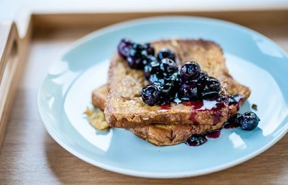 Cinnamon French toast with wimberries