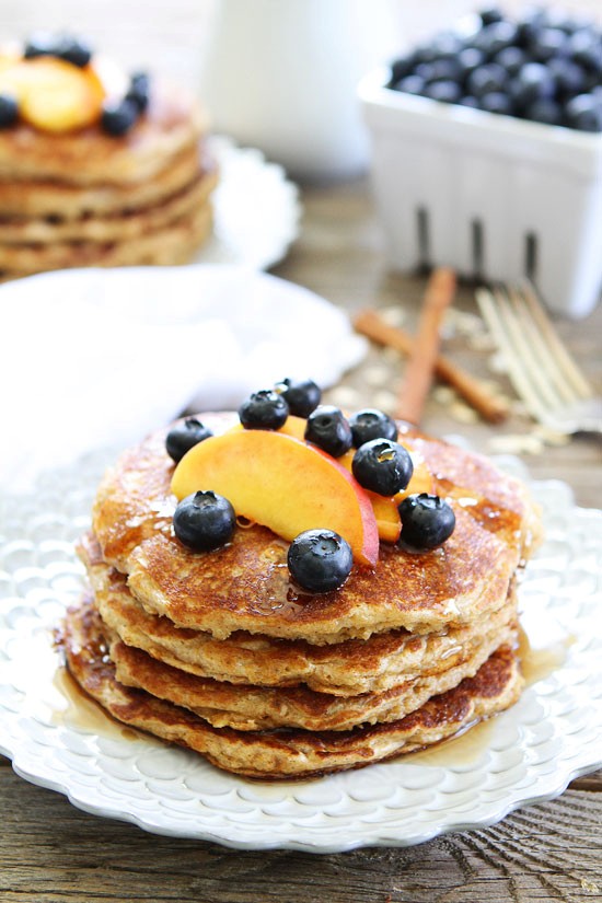 Cinnamon oatmeal pancakes