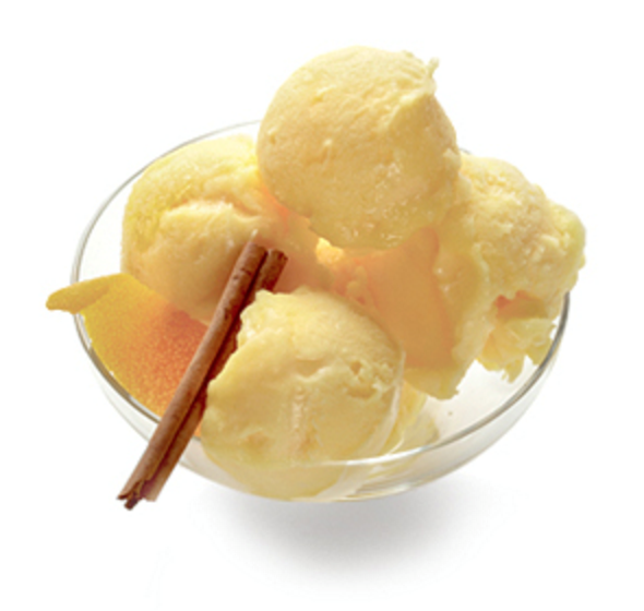 Cinnamon-orange sorbet