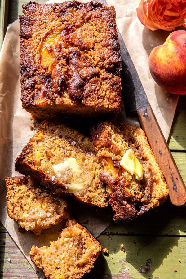 Cinnamon peach muffin bread