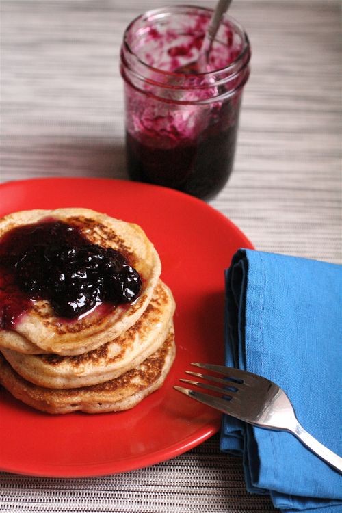 Cinnamon polenta pancakes