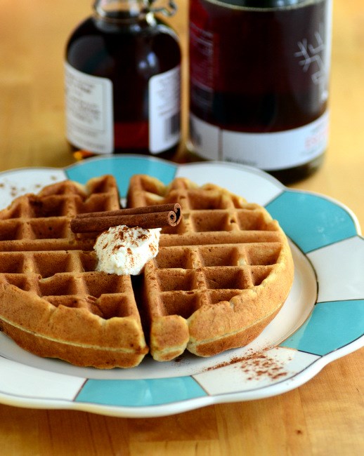 Cinnamon ricotta waffles