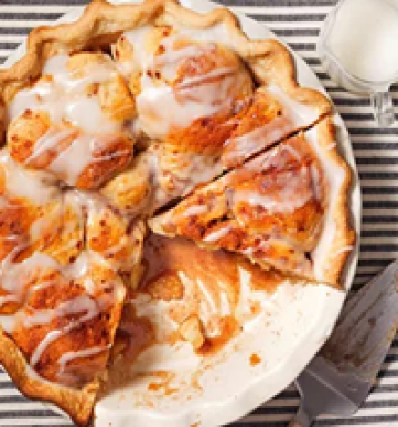 Cinnamon roll apple pie