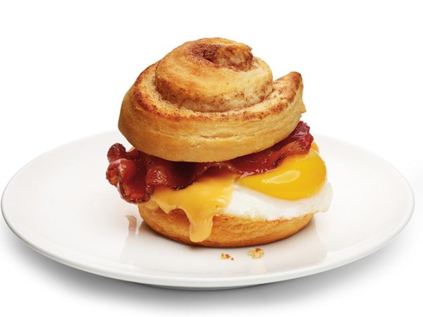 Cinnamon roll egg sandwich 