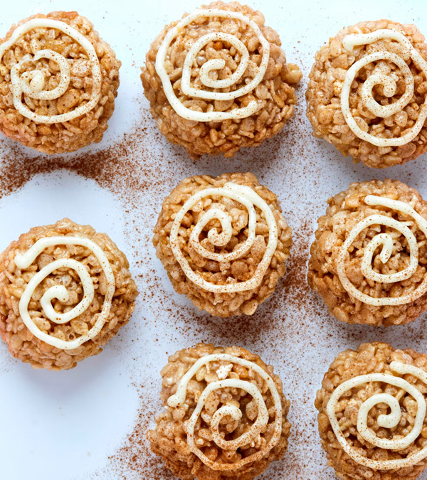 Cinnamon roll Rice Krispies treats 