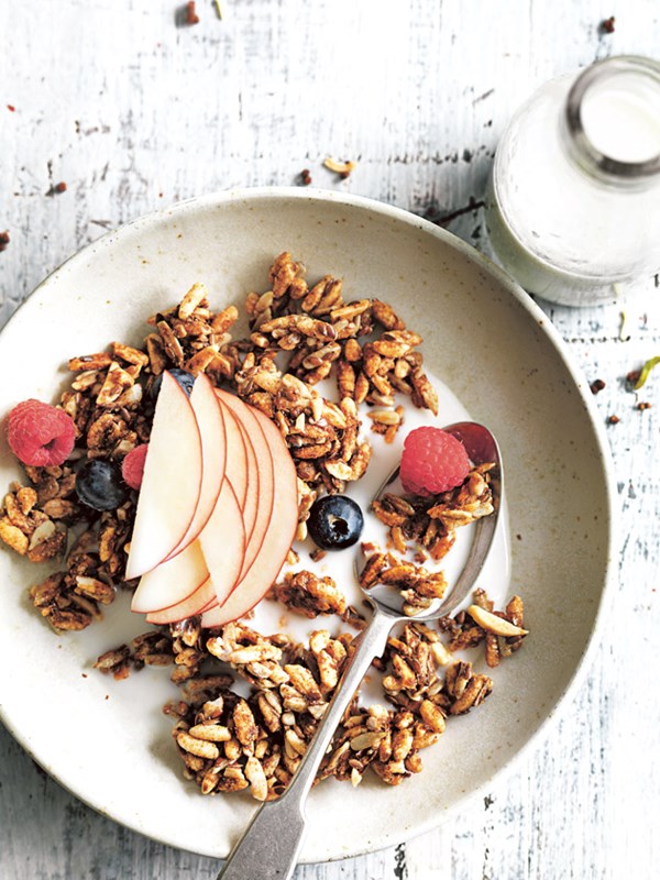 Cinnamon-spice granola shards
