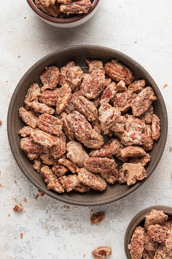 Cinnamon-sugar candied pecans