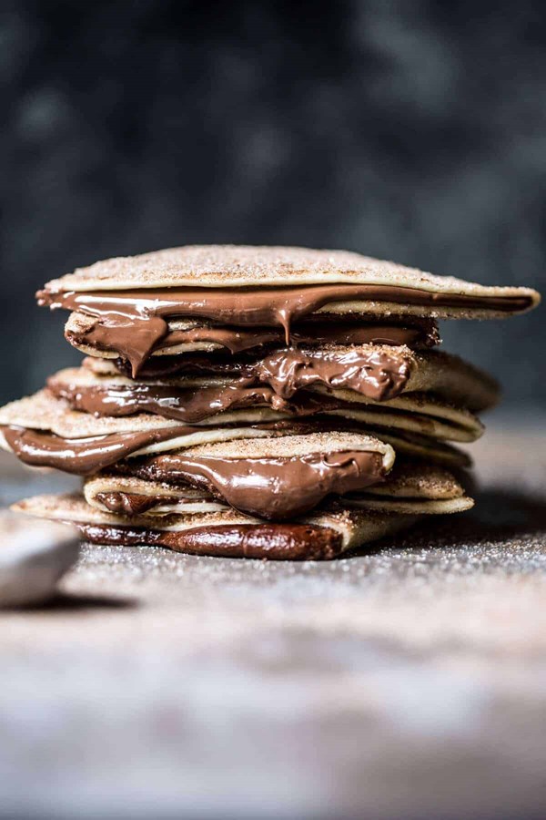Cinnamon sugar Nutella quesadilla