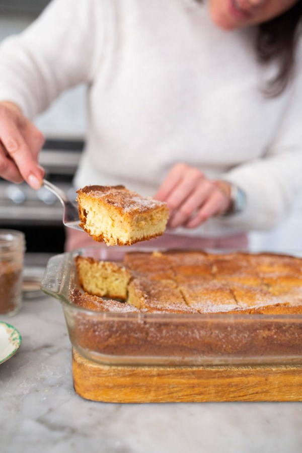 Cinnamon sugar St. Louis gooey butter cake