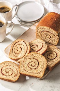 Cinnamon-swirled banana loaf