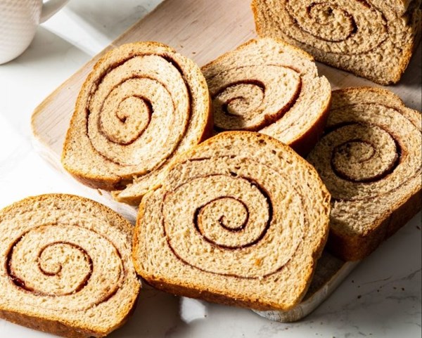 Cinnamon-swirled banana loaf