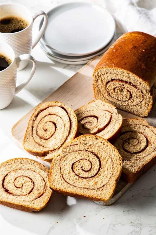 Cinnamon-swirled banana loaf