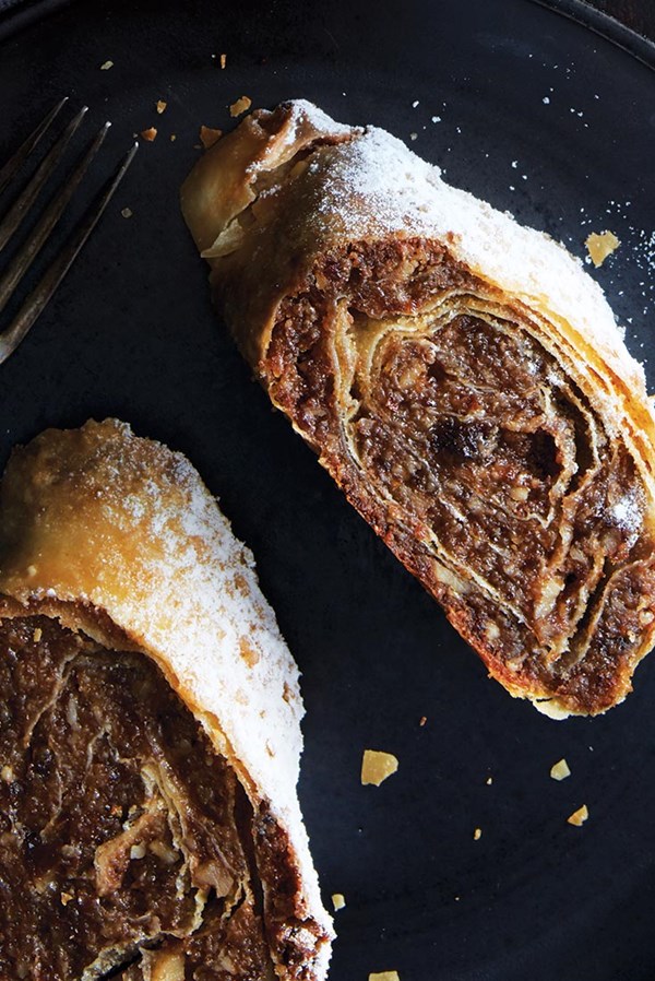 Cinnamon walnut strudel
