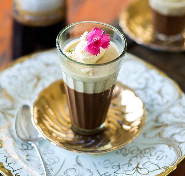 Cioccolata and Galliano Ristretto panna cotta