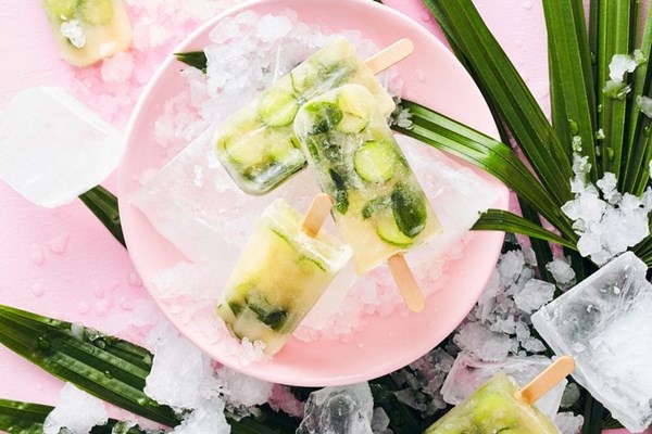 Citrus & cucumber icy poles