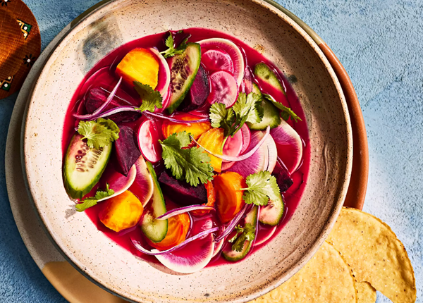 Citrus and beet aguachile