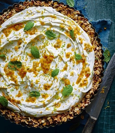 Citrus and passion fruit cheesecake