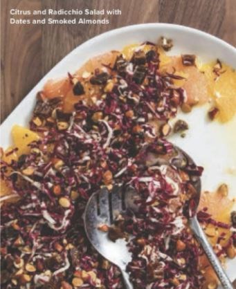 Citrus and radicchio salad with dates and smoked almonds